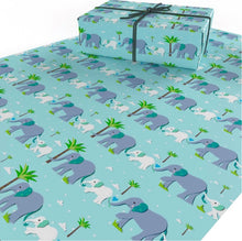 Load image into Gallery viewer, Recycled Wrapping Paper - Baby Elephants