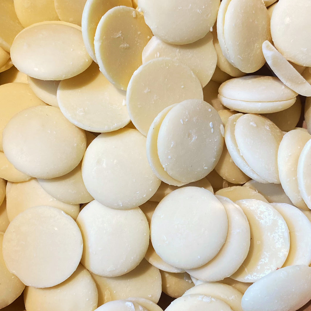 Organic White Couverture Chocolate Buttons