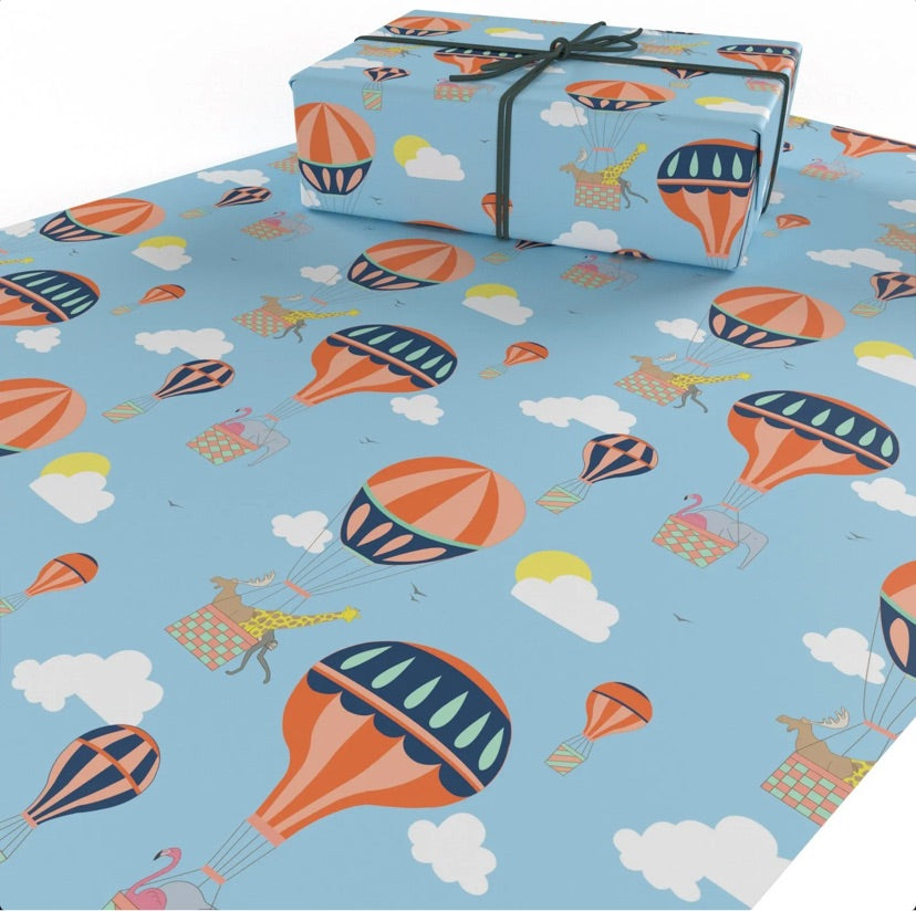 Recycled Wrapping Paper - Hot Air Balloon