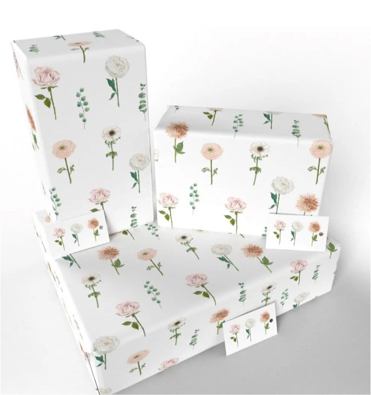 Recycled Wrapping Paper - Wedding Carnations